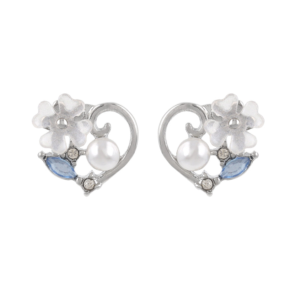 Heart Cluster Stud Earrings