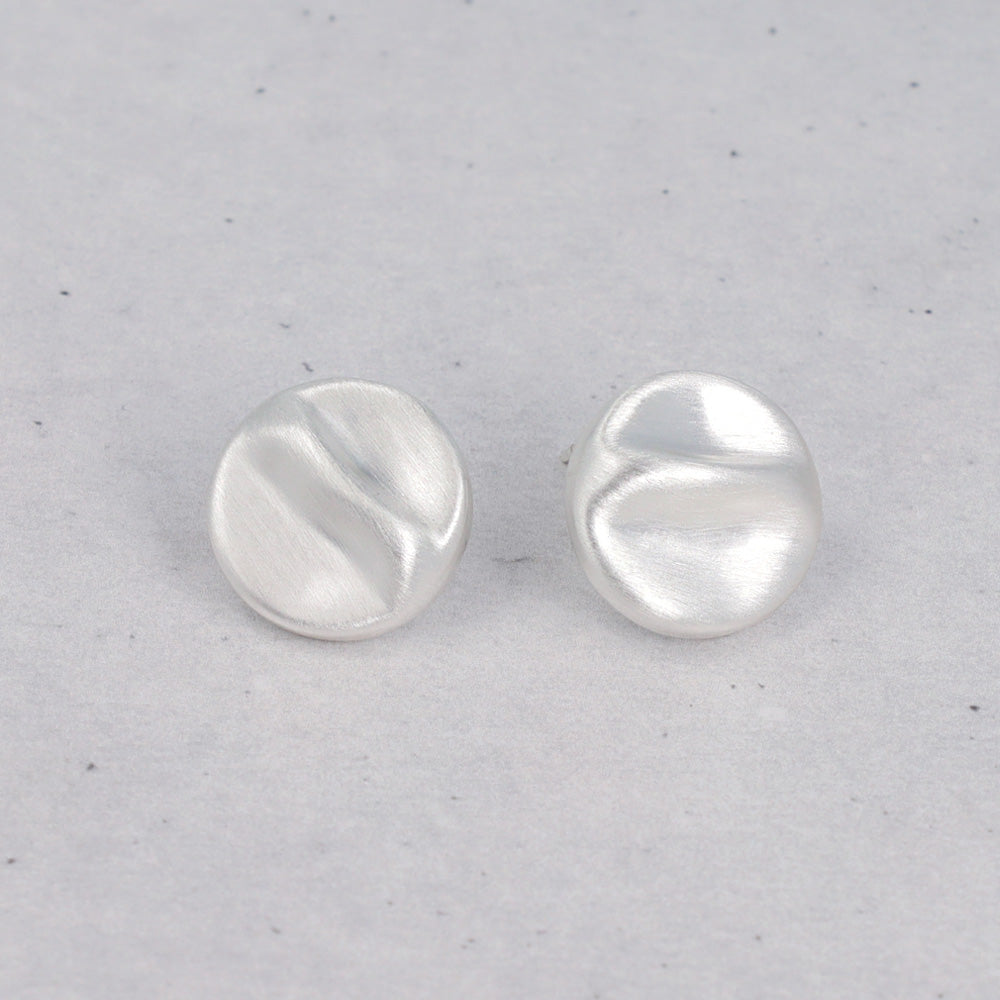 Organic Disc Stud Earrings