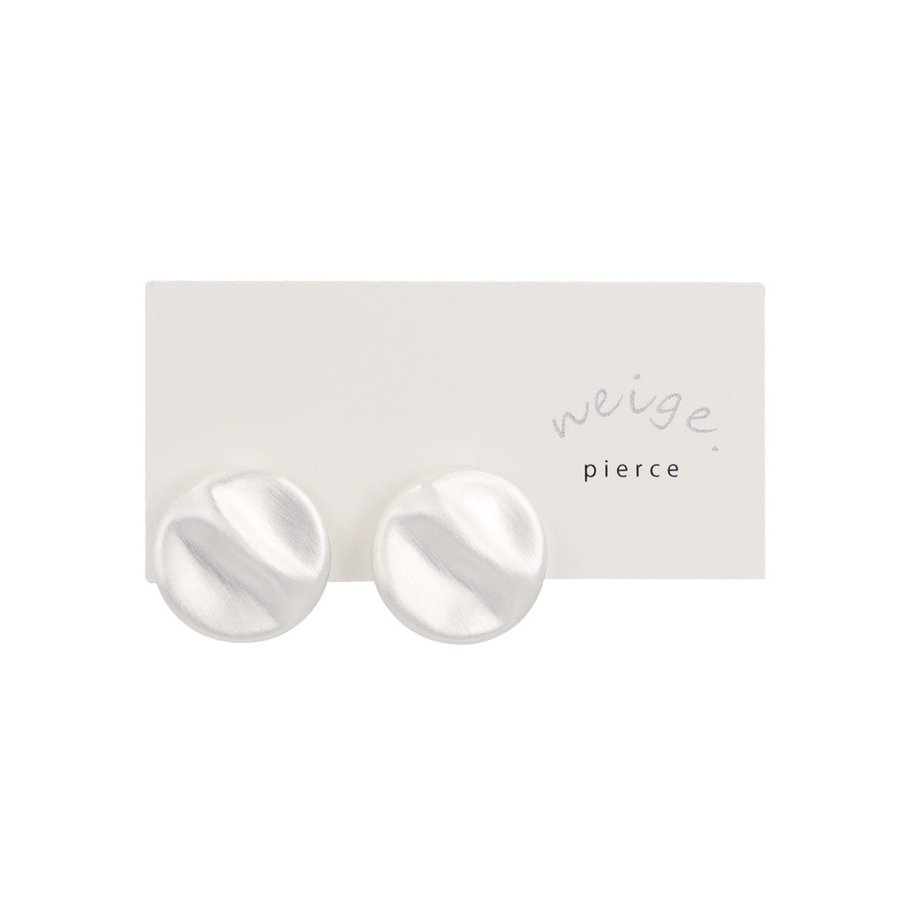 Organic Disc Stud Earrings