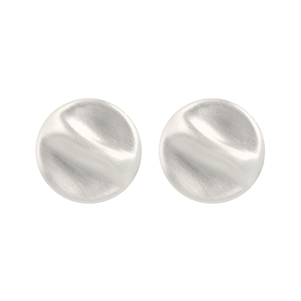 Organic Disc Stud Earrings