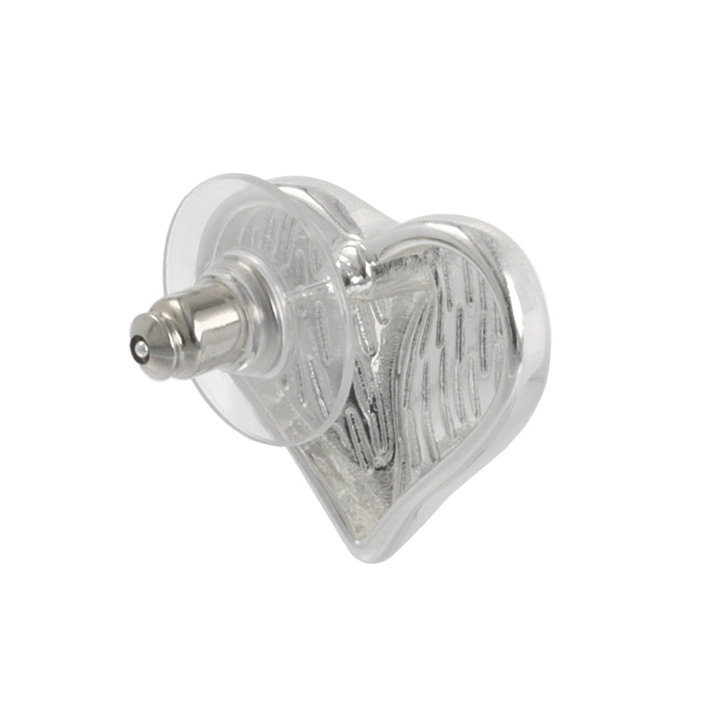 Organic Heart Stud Earrings