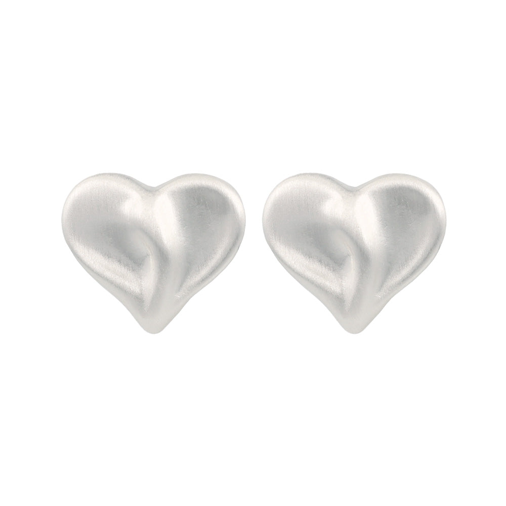 Organic Heart Stud Earrings