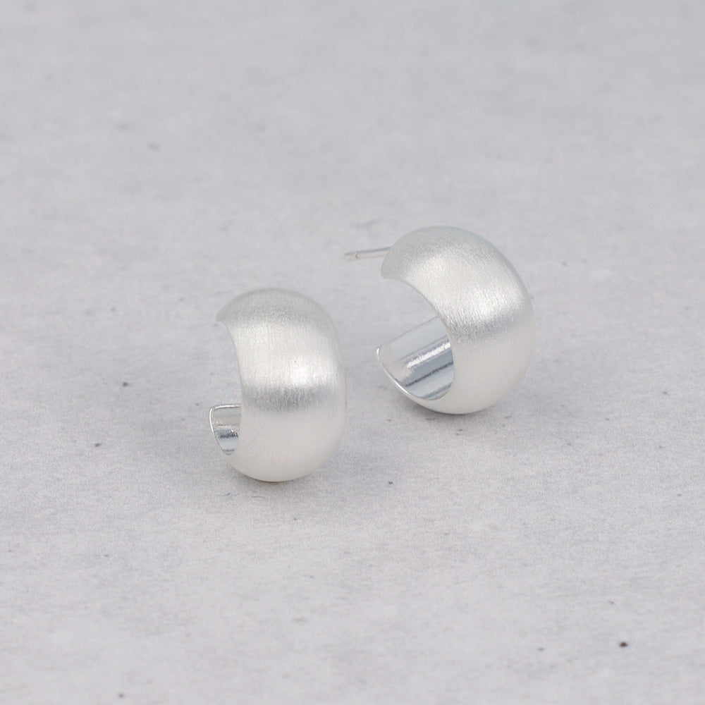 Wide Dome Hoop Earrings