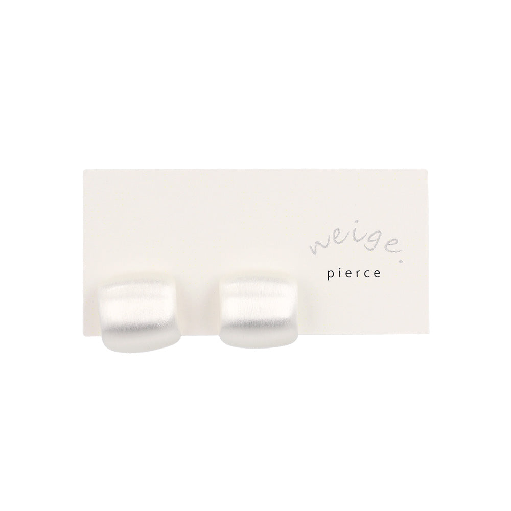 Curved Square Stud Earrings
