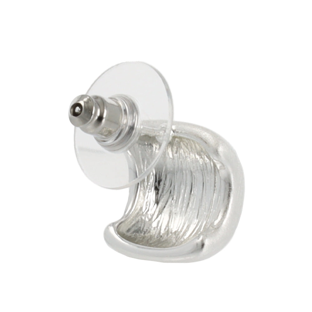 Curved Square Stud Earrings