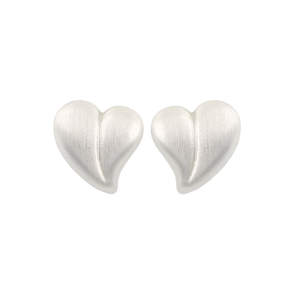 Puffed Heart Stud Earrings