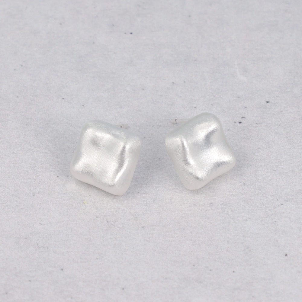 Organic Square Stud Earrings