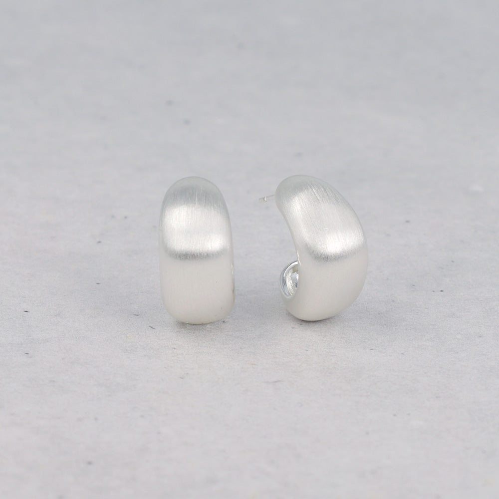 Angular Dome Hoop Earrings