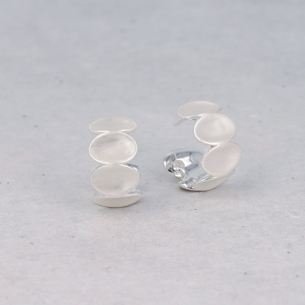 Wide Dot Hoop Earrings