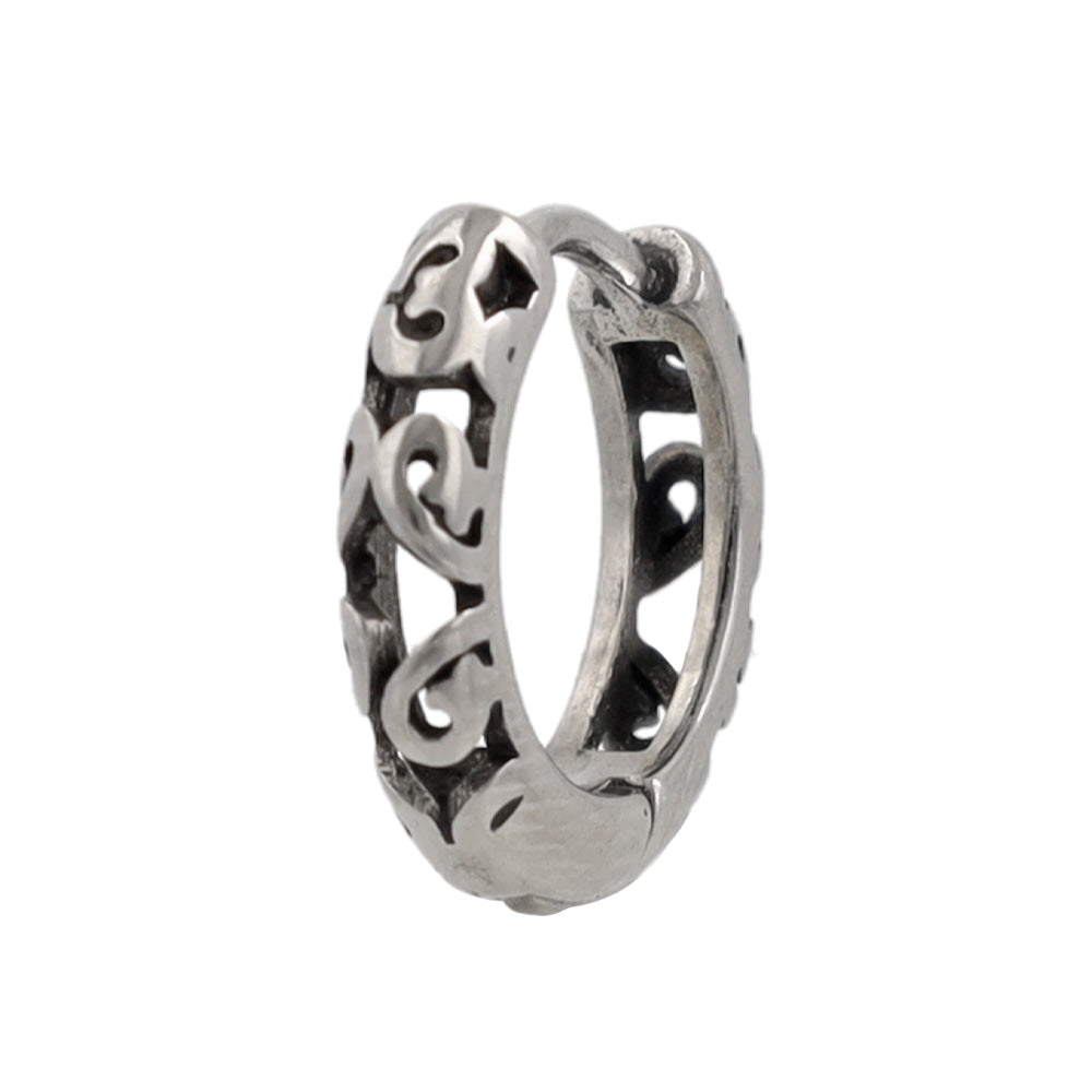 Surgical Steel Openwork Hoop Earrings