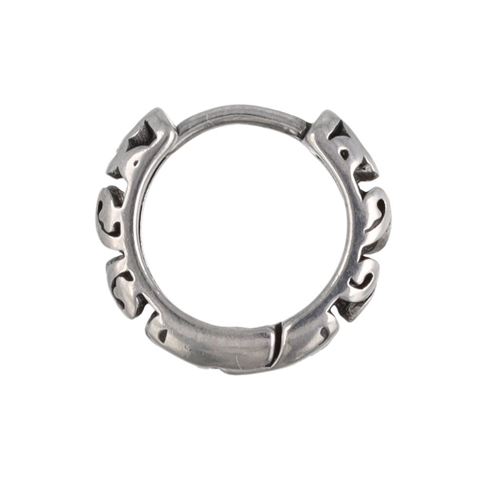 Surgical Steel Openwork Hoop Earrings