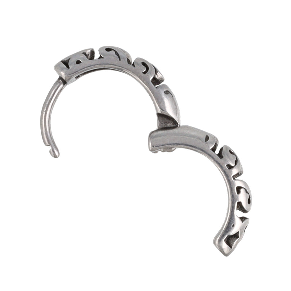 Surgical Steel Openwork Hoop Earrings