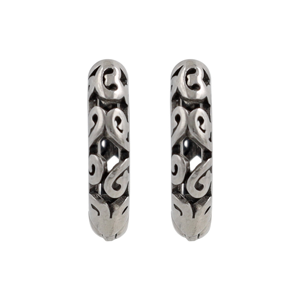 Surgical Steel Openwork Hoop Earrings