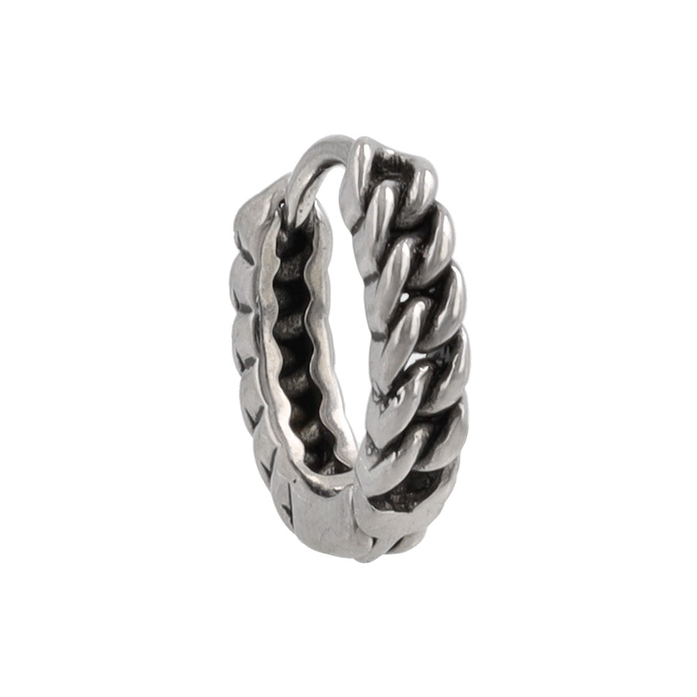 Surgical Steel Chain Hoop Earrings