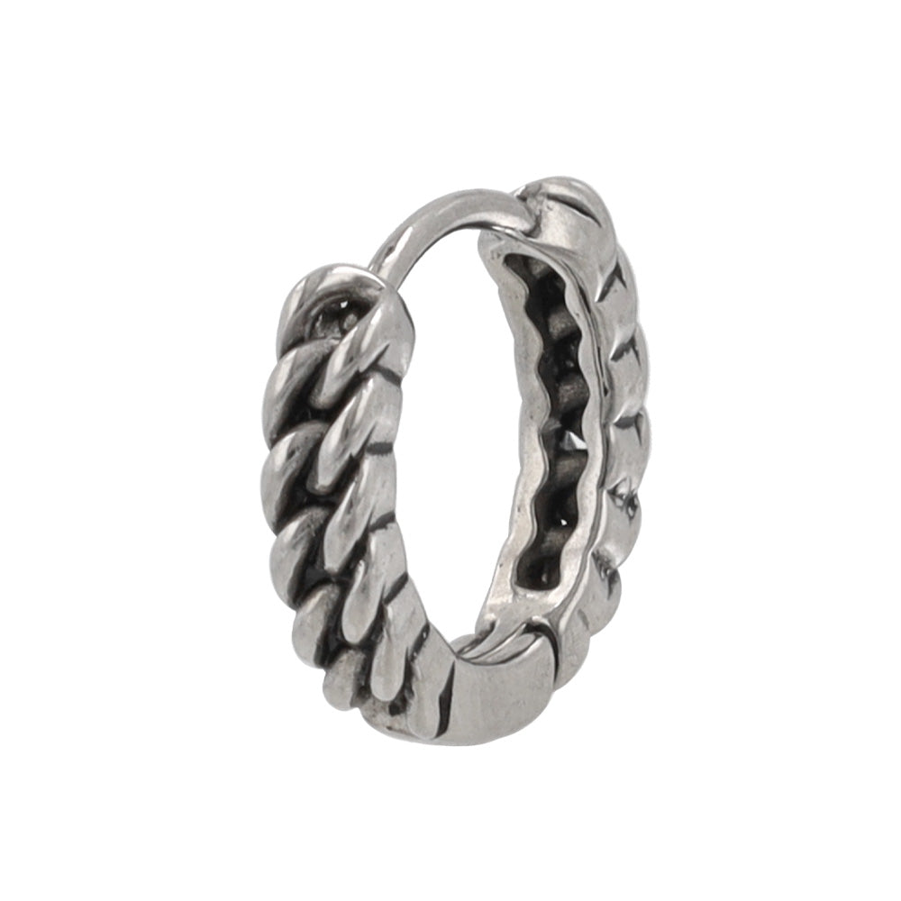 Surgical Steel Chain Hoop Earrings