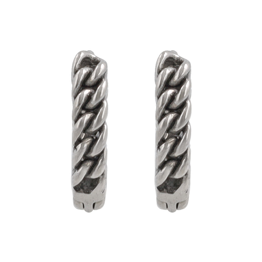 Surgical Steel Chain Hoop Earrings