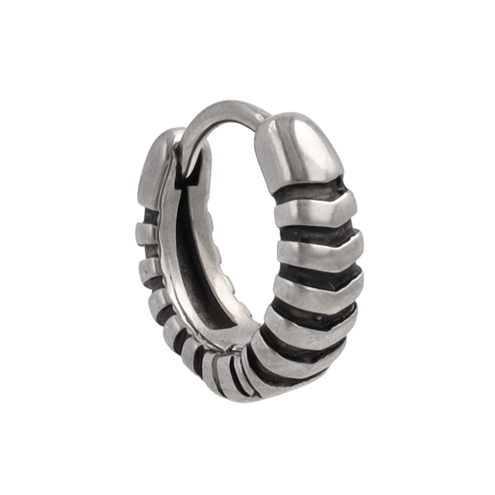 Surgical Steel Striped Hoop Earrings