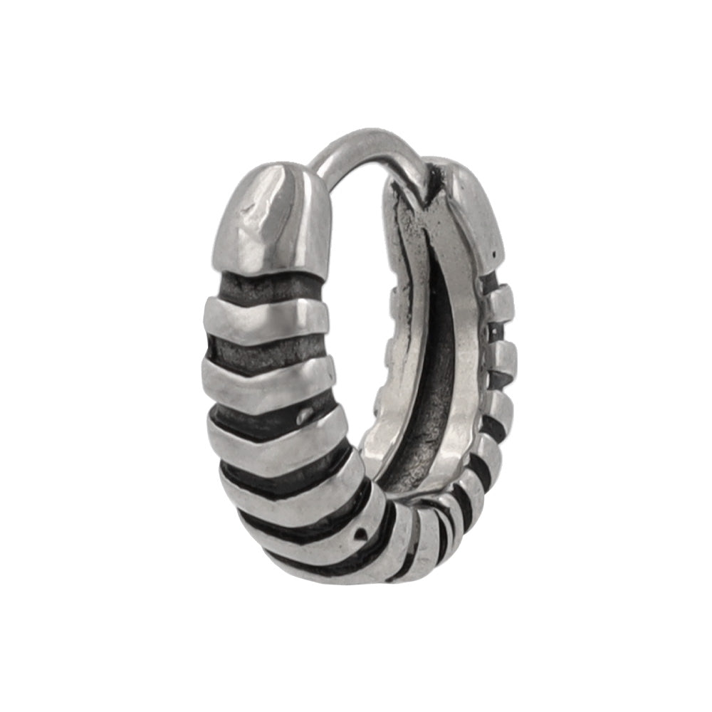 Surgical Steel Striped Hoop Earrings