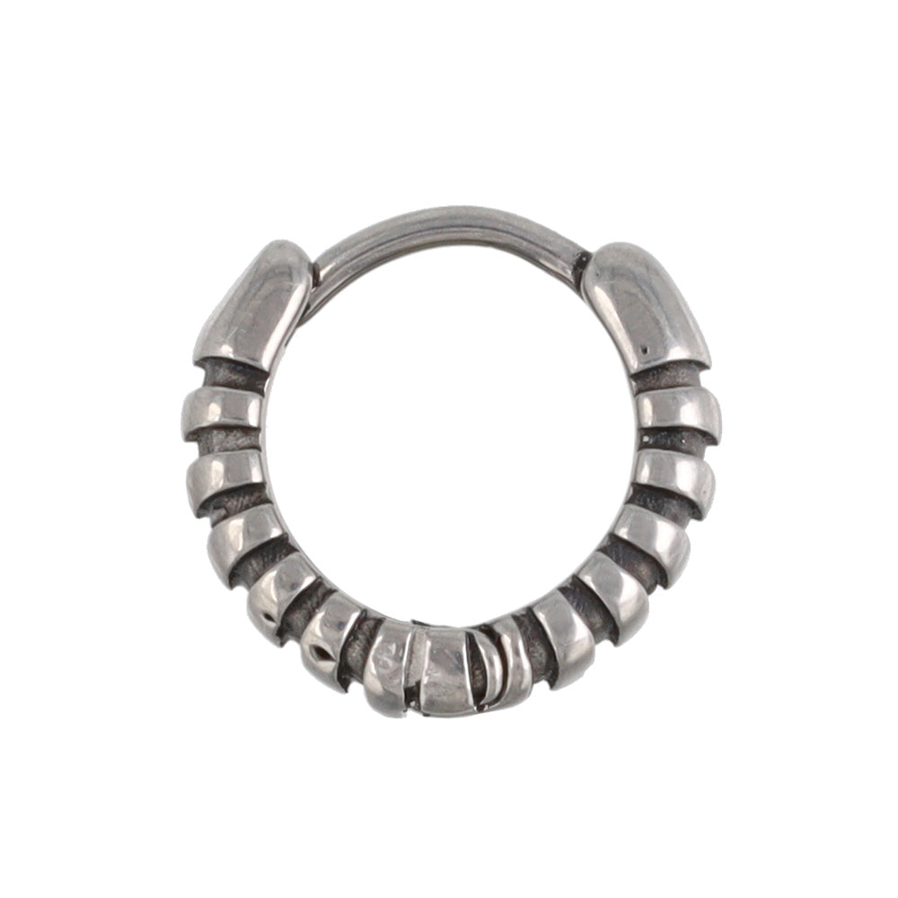 Surgical Steel Striped Hoop Earrings