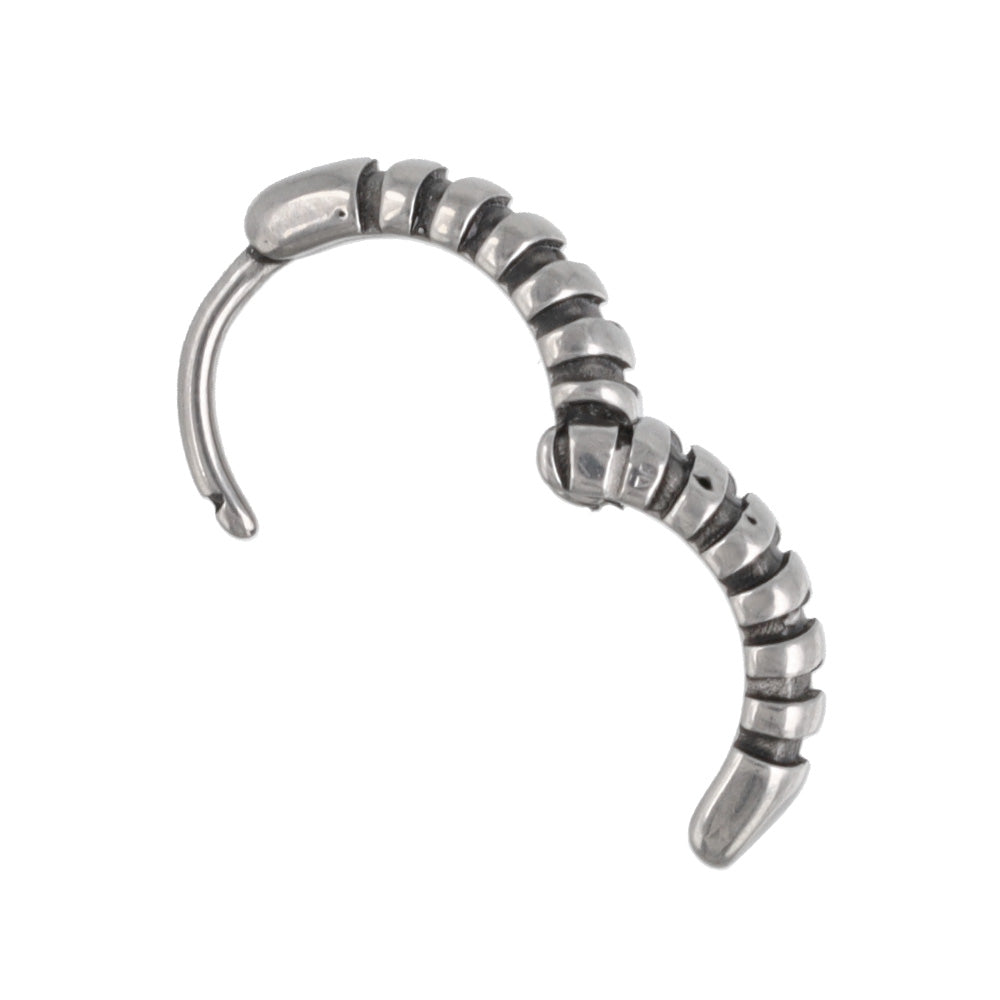 Surgical Steel Striped Hoop Earrings