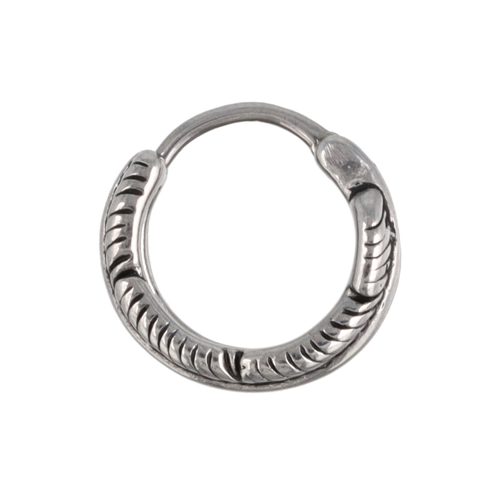 Surgical Steel Feather Hoop Earrings