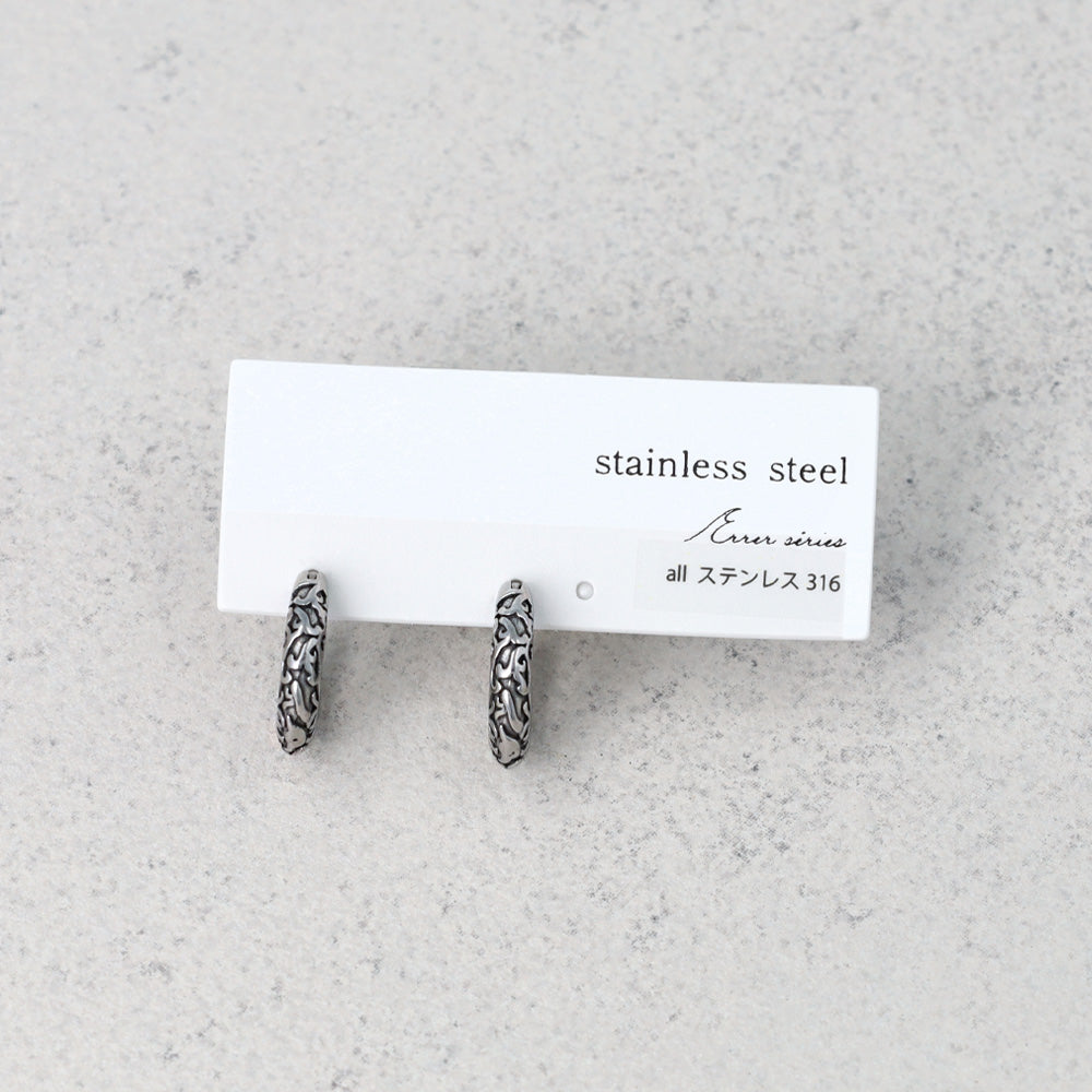 Surgical Steel Arabesque Hoop Earrings