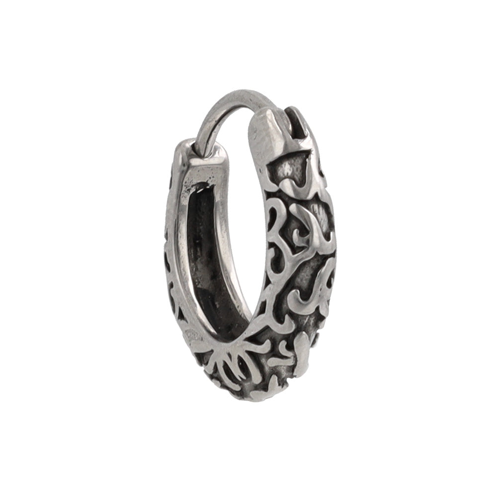 Surgical Steel Arabesque Hoop Earrings