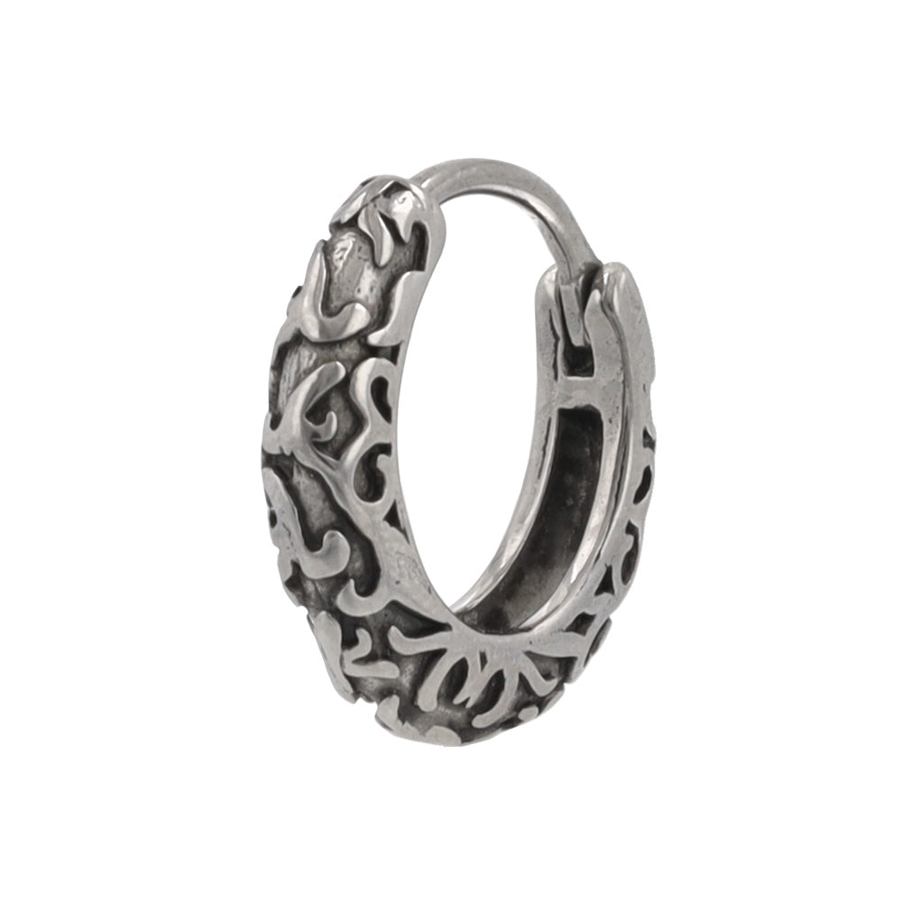 Surgical Steel Arabesque Hoop Earrings