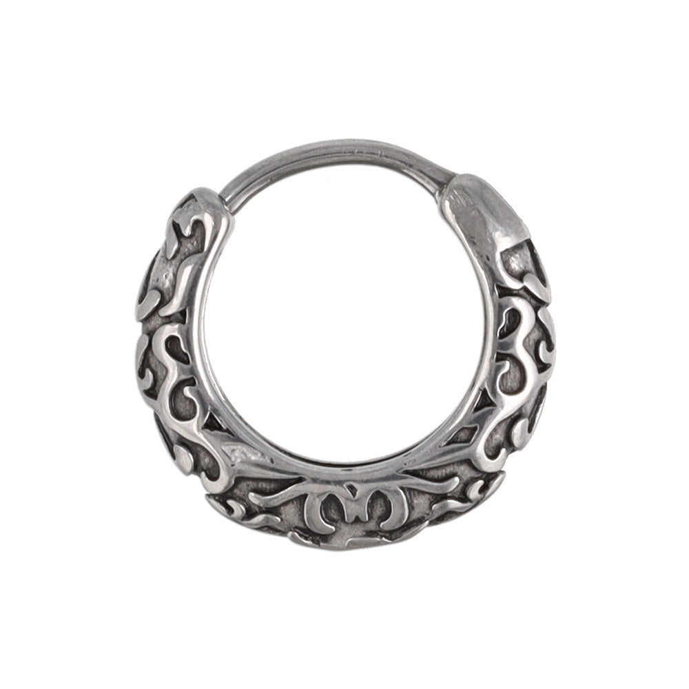 Surgical Steel Arabesque Hoop Earrings