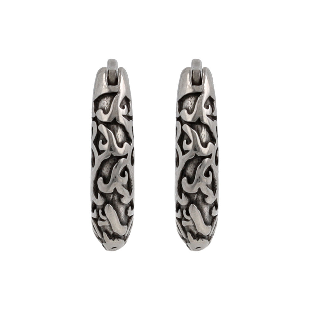Surgical Steel Arabesque Hoop Earrings