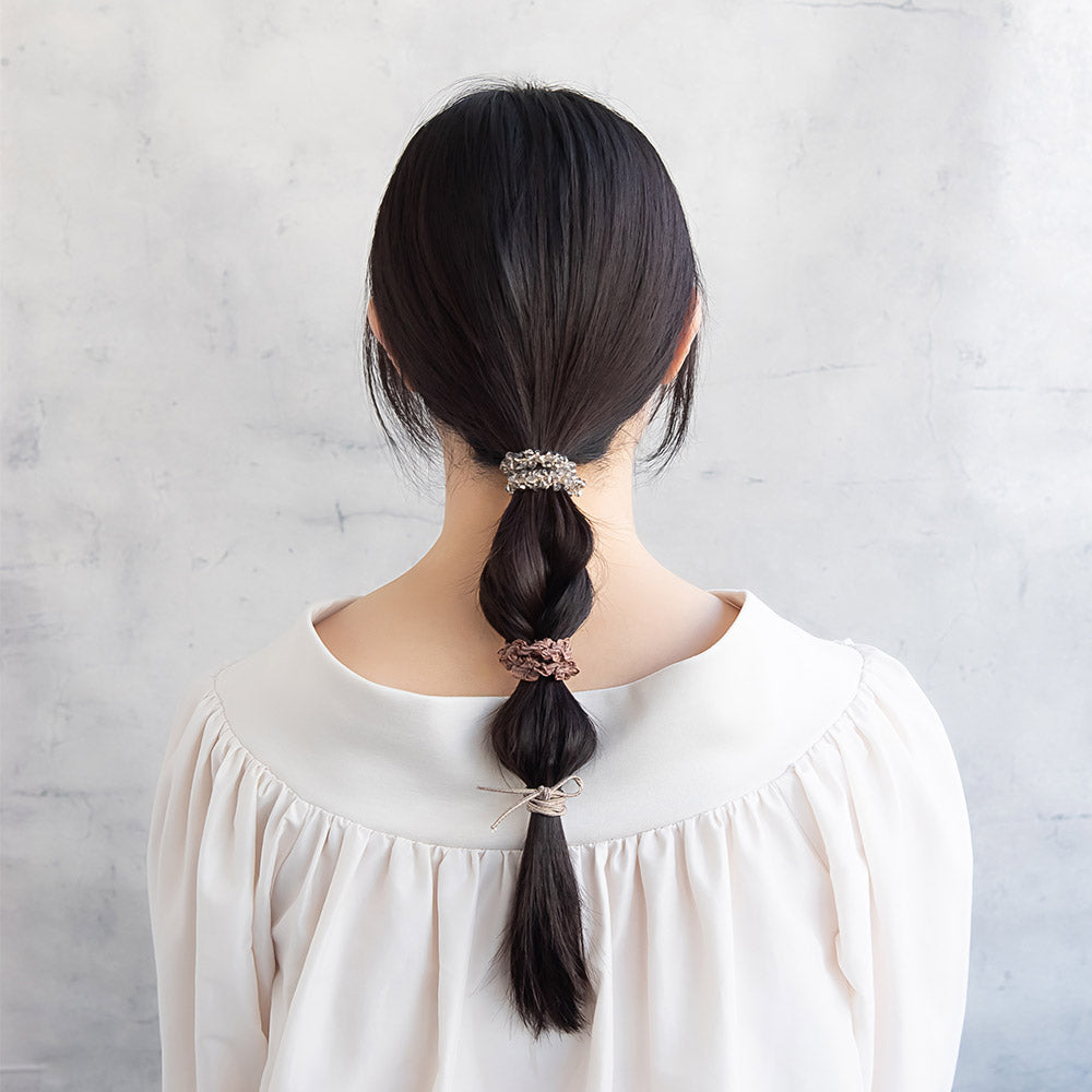 Bead Frill and Knot Mixed Hair Elastic Pack