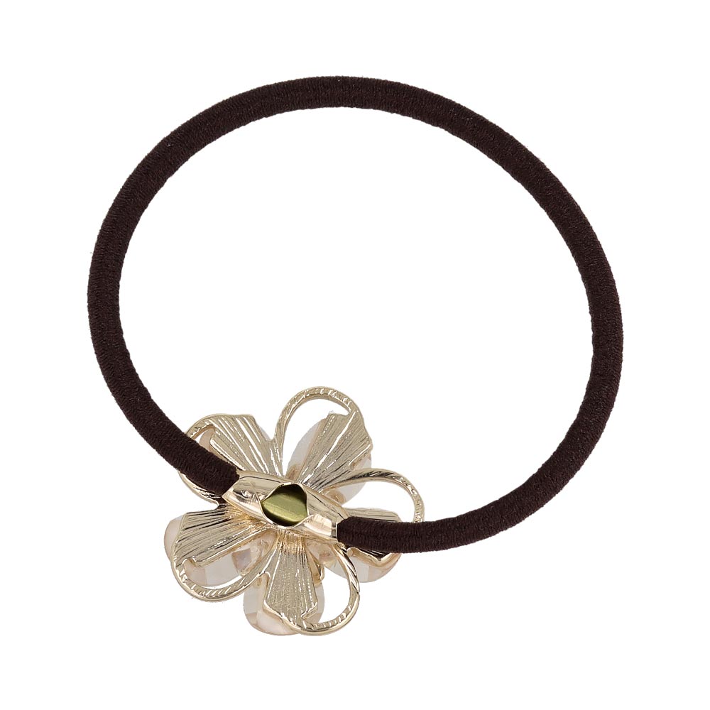 Acrylic Flower Ponytail Holder