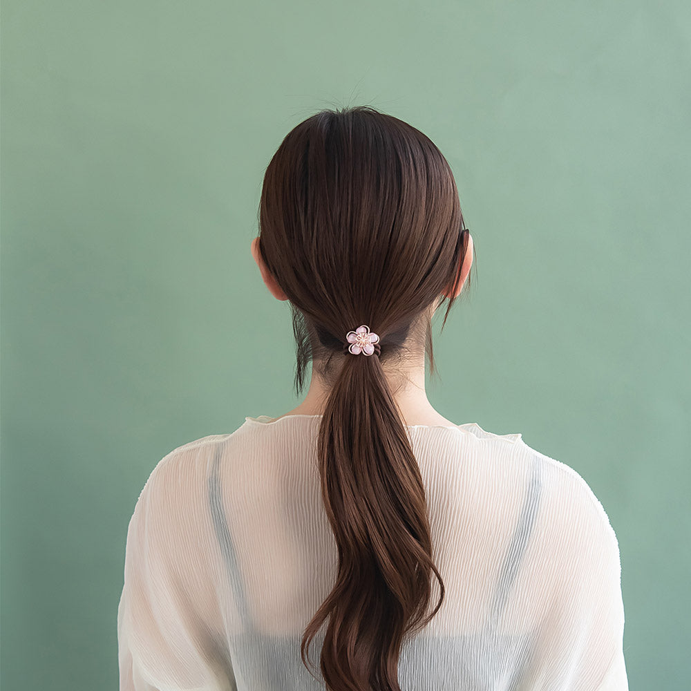 Acrylic Flower Ponytail Holder