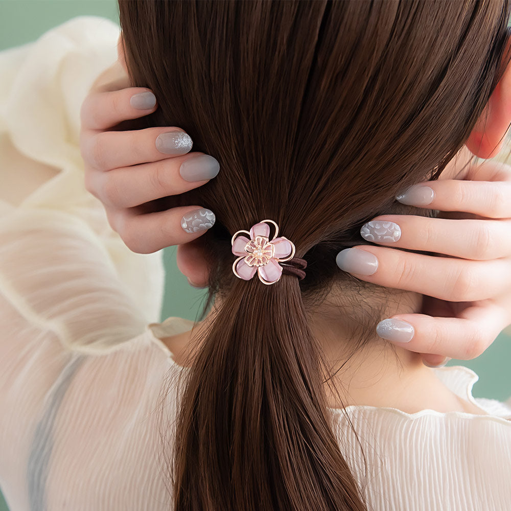 Acrylic Flower Ponytail Holder