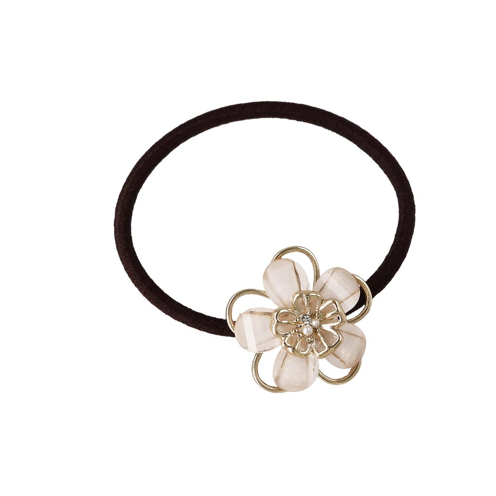 Acrylic Flower Ponytail Holder