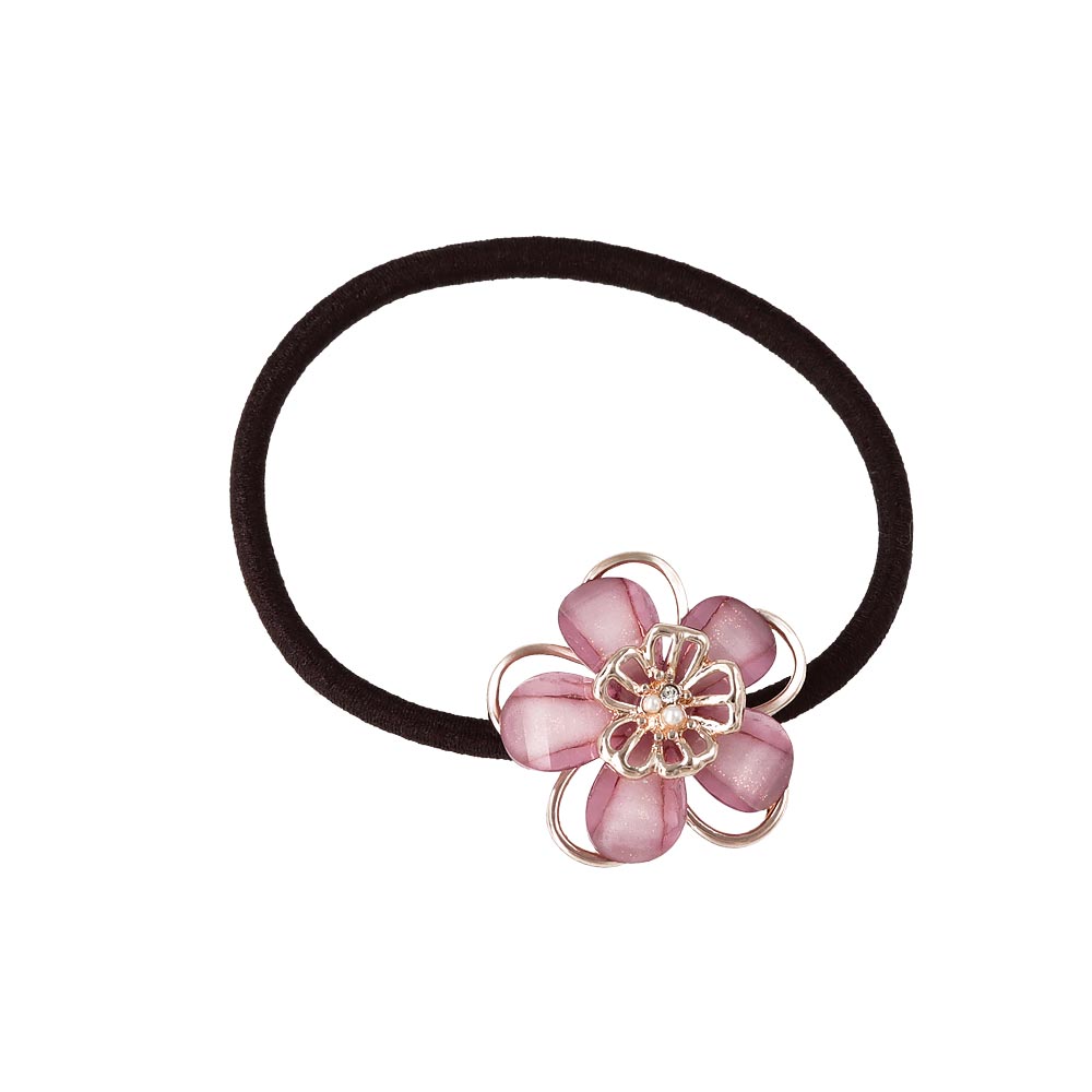 Acrylic Flower Ponytail Holder