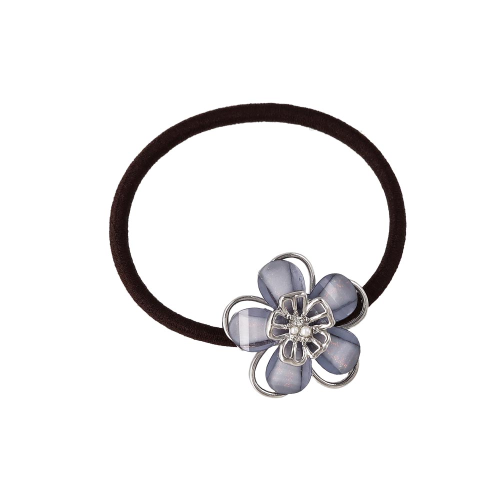 Acrylic Flower Ponytail Holder