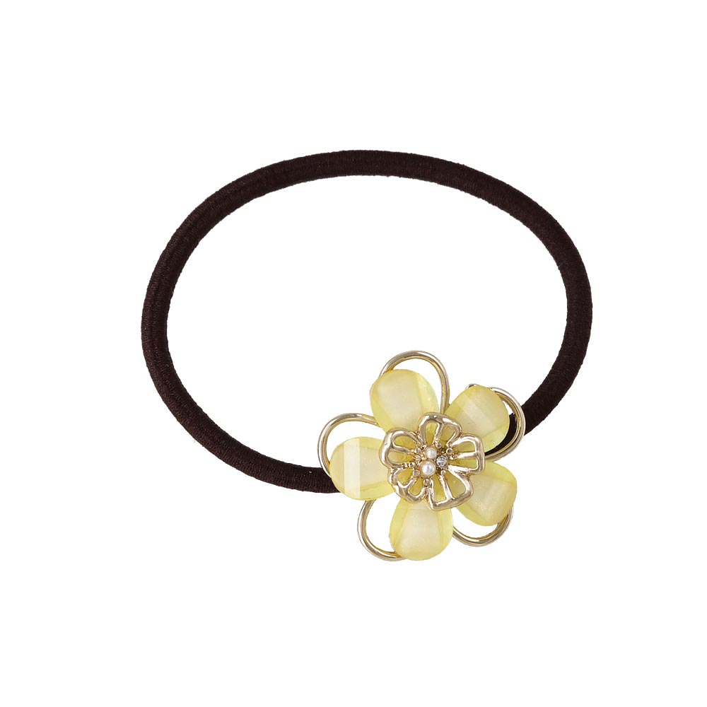 Acrylic Flower Ponytail Holder