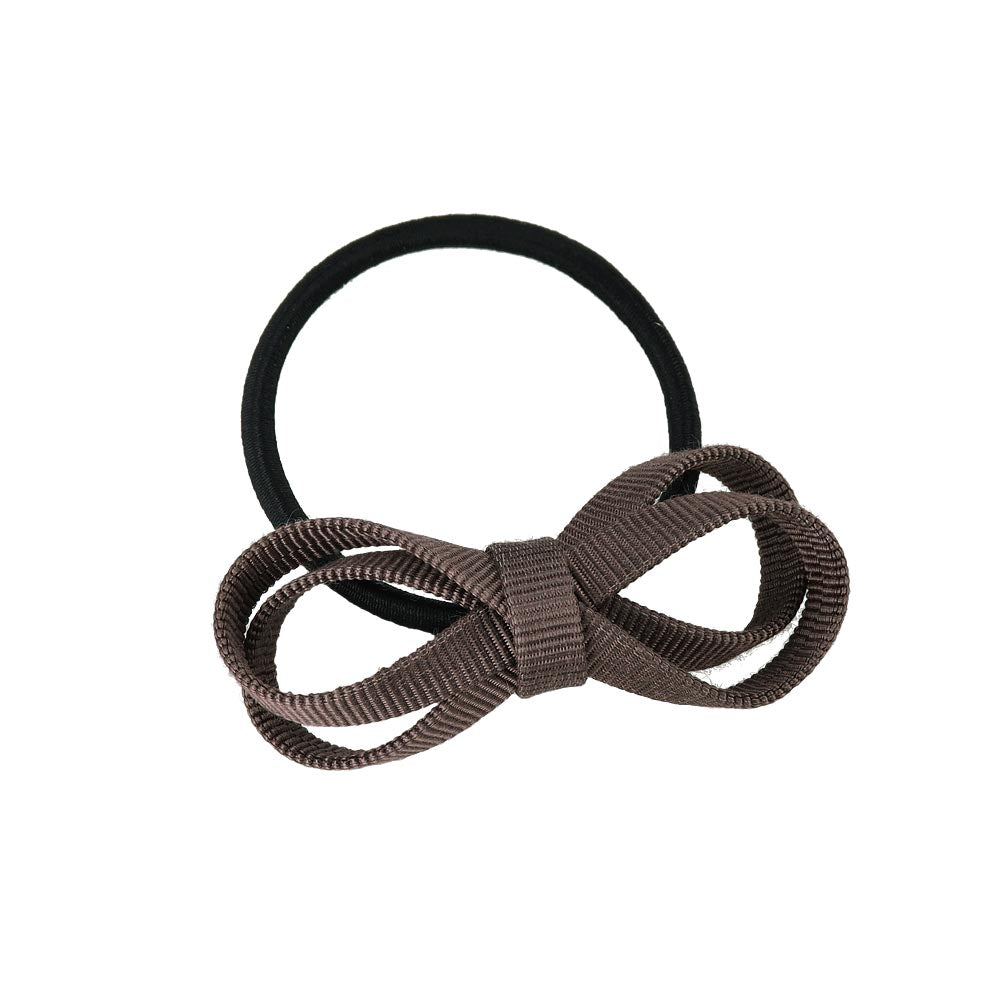 Neutral Grosgrain Bow Hair Tie