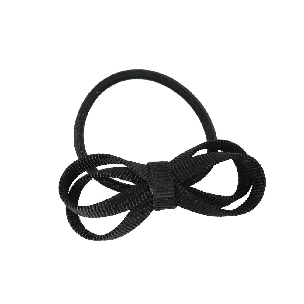Neutral Grosgrain Bow Hair Tie