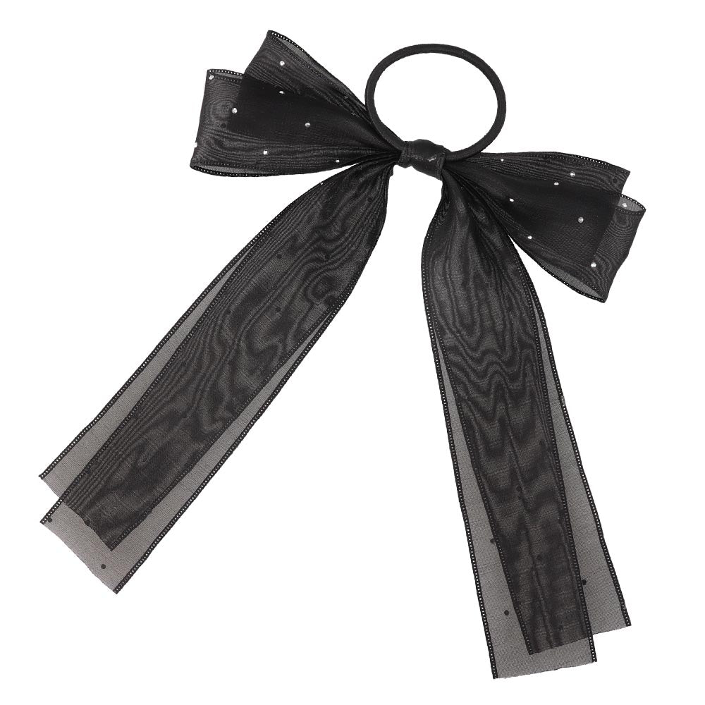Metallic Dot Shimmering Bow Hair Tie