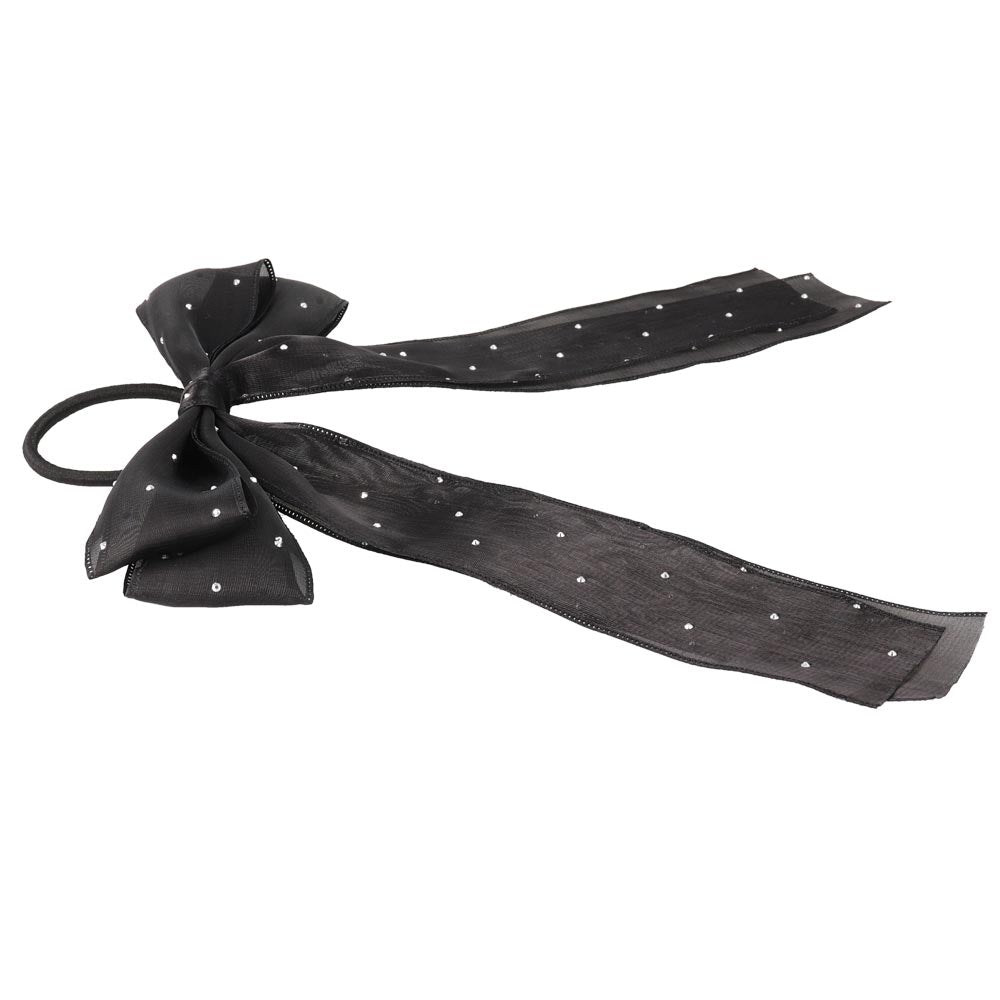 Metallic Dot Shimmering Bow Hair Tie