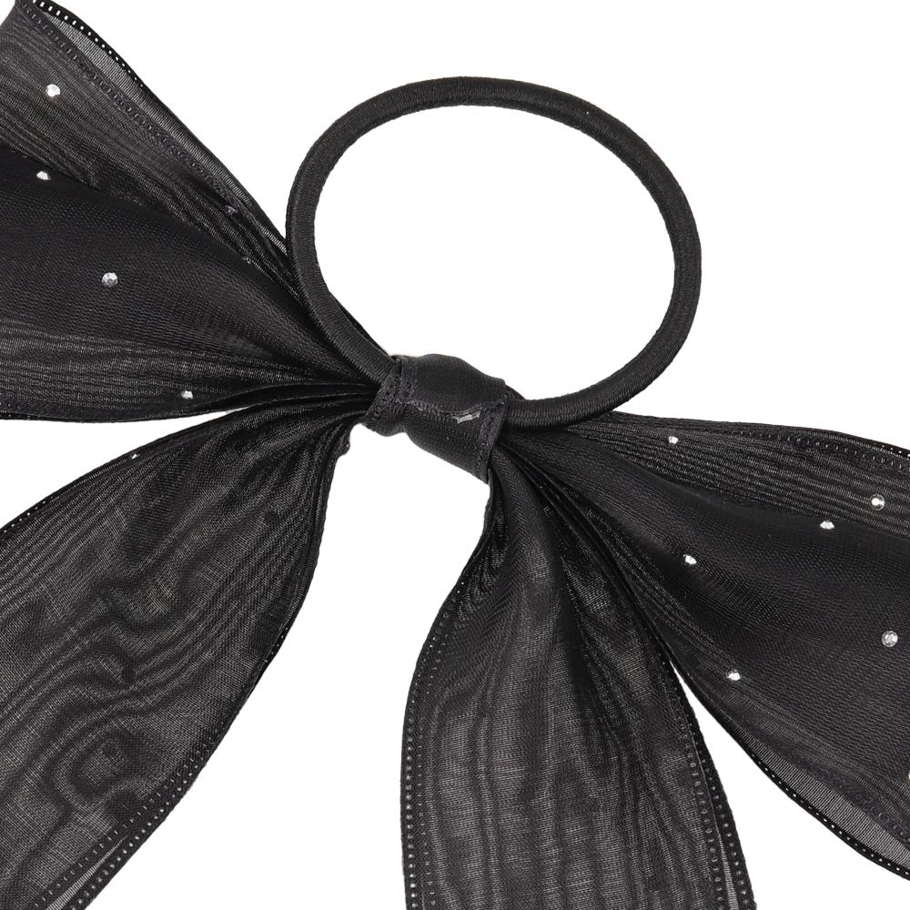 Metallic Dot Shimmering Bow Hair Tie
