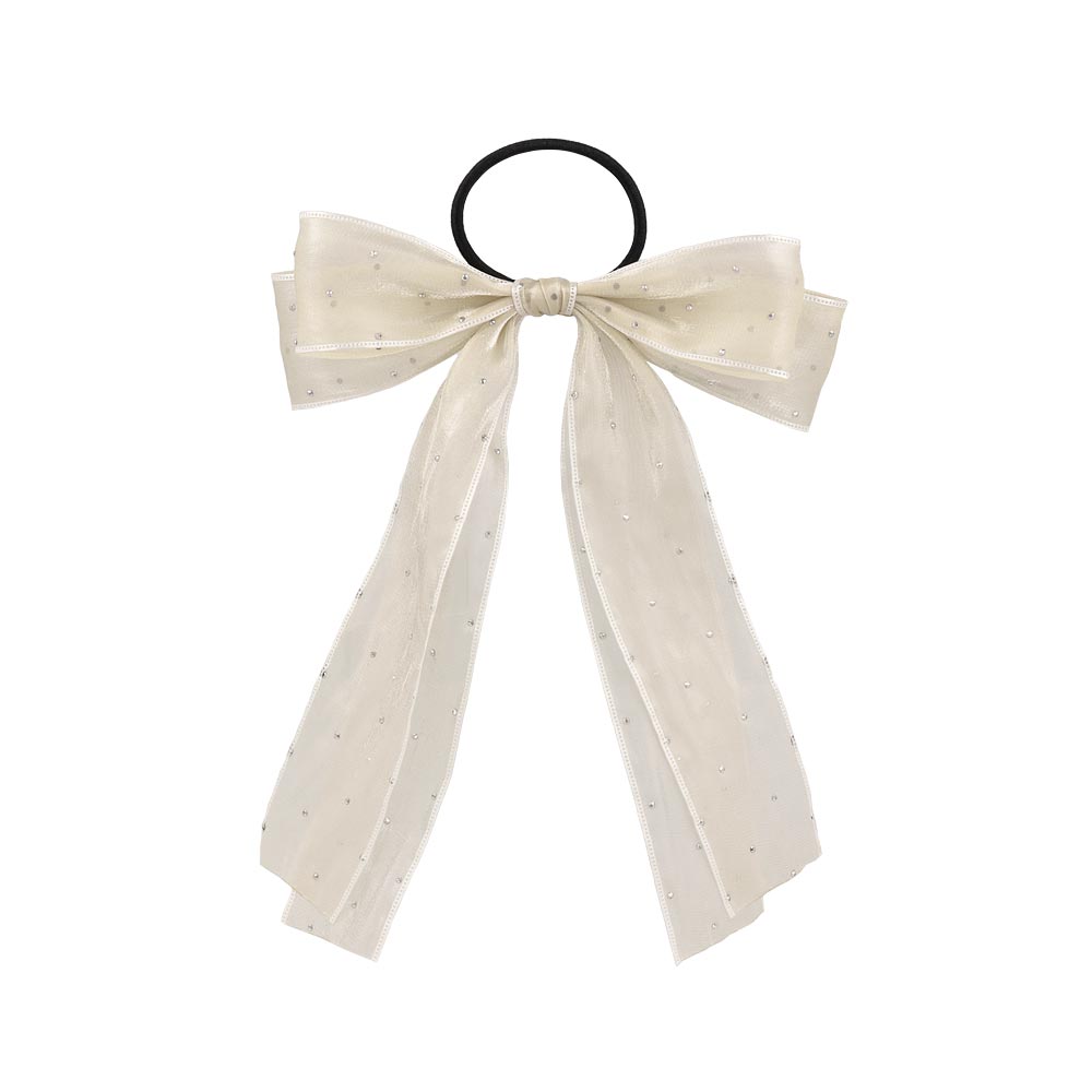 Metallic Dot Shimmering Bow Hair Tie