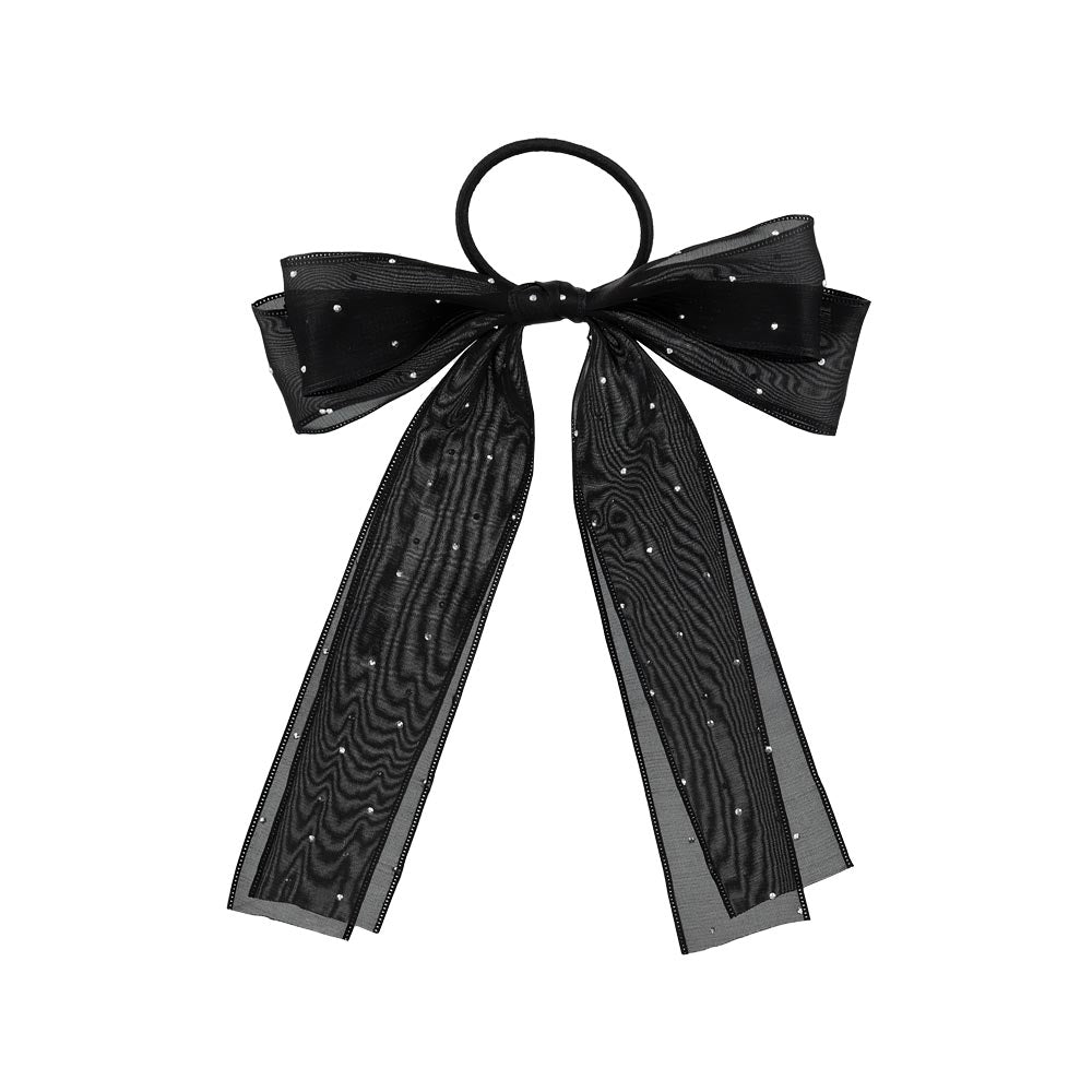 Metallic Dot Shimmering Bow Hair Tie