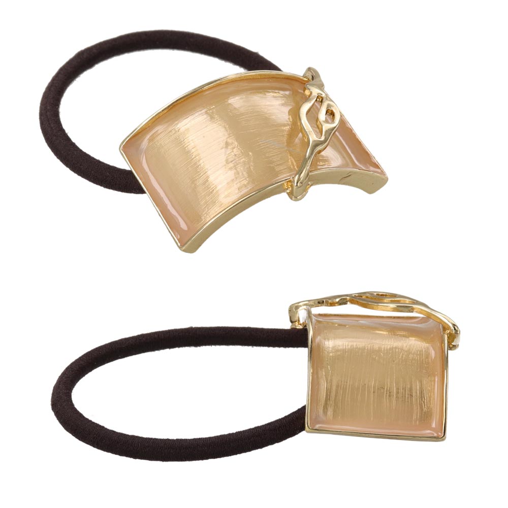 Molten Detail Rectangle Ponytail Holder