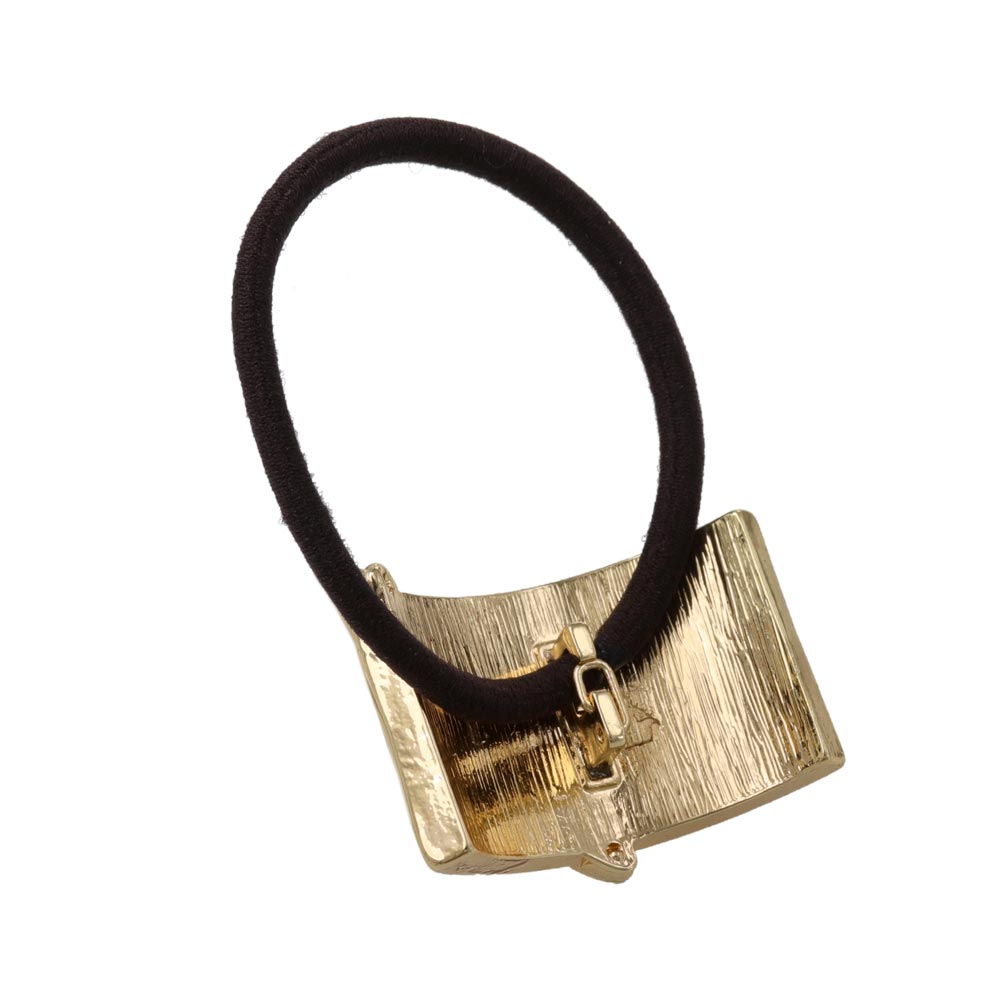 Molten Detail Rectangle Ponytail Holder