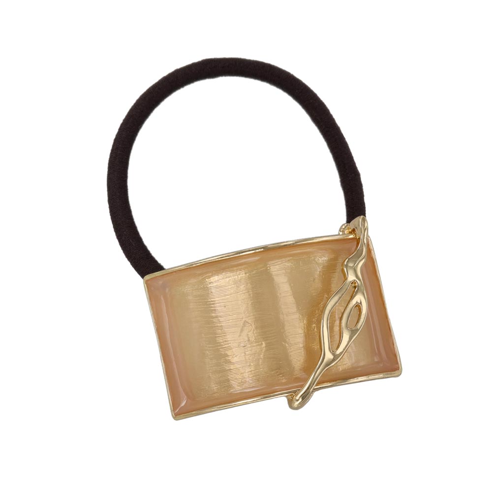 Molten Detail Rectangle Ponytail Holder