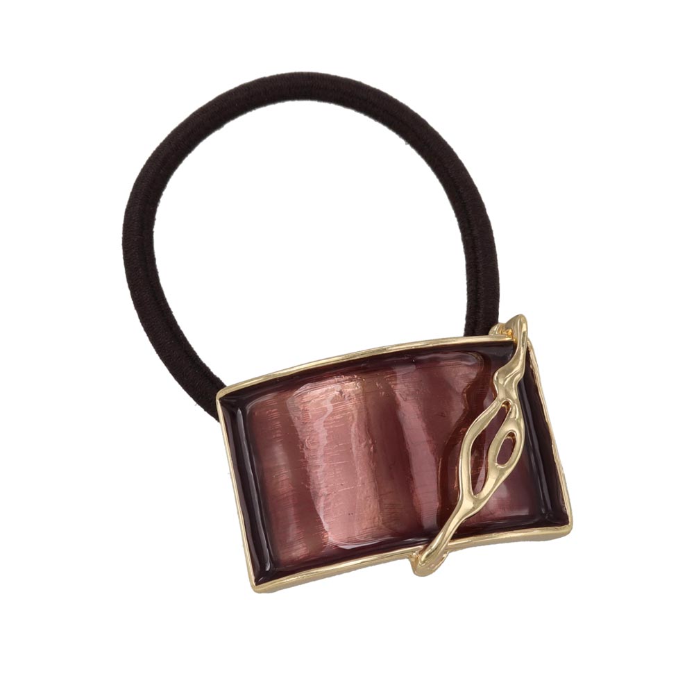 Molten Detail Rectangle Ponytail Holder