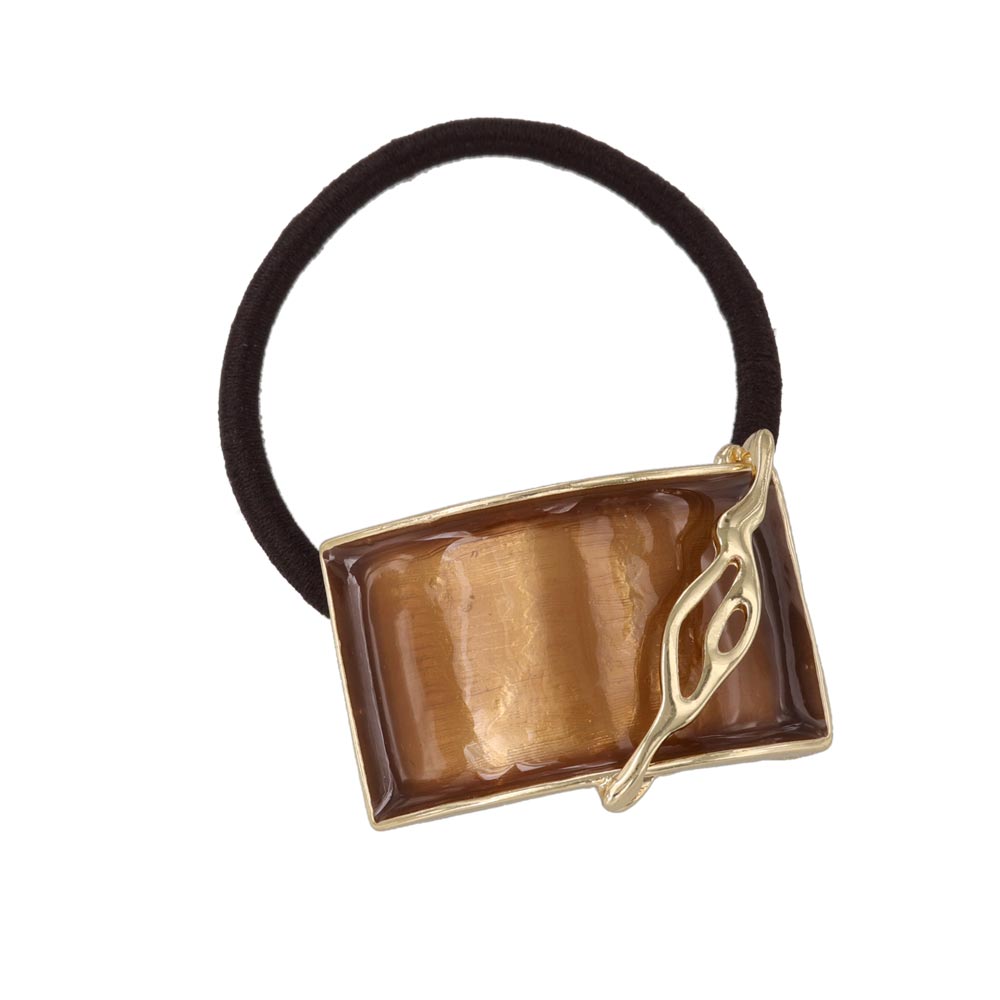 Molten Detail Rectangle Ponytail Holder